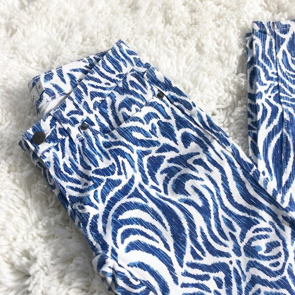 Vineyard Vines Nautical Zebra stripe Skinny Jeans sz 00 - Picture 5 of 5